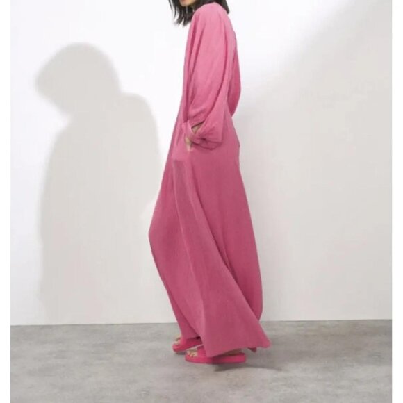 RAEY long fuchsia day dress UK 10 - Picture 3 of 7